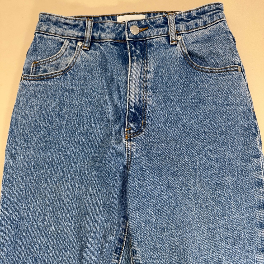 Rollas Dusters High Rise Slim Straight Leg Jeans Blue Size 27 Retro Classic EUC - Picture 8 of 15
